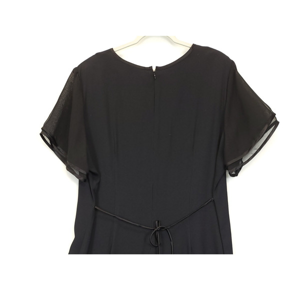 Jeffrey & Dara Dress Tie Back Sheer Short Sleeve Women 22 Black Modest Capsule - Picture 11 of 11